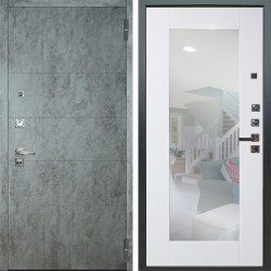 Входная дверь Аргус ЛЮКС 3К ПРО Агат Темный бетон + Милли Роял вуд белый