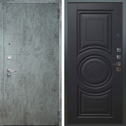Входная дверь Аргус ЛЮКС 3К ПРО Агат Темный бетон + Могадиш Черный софт
