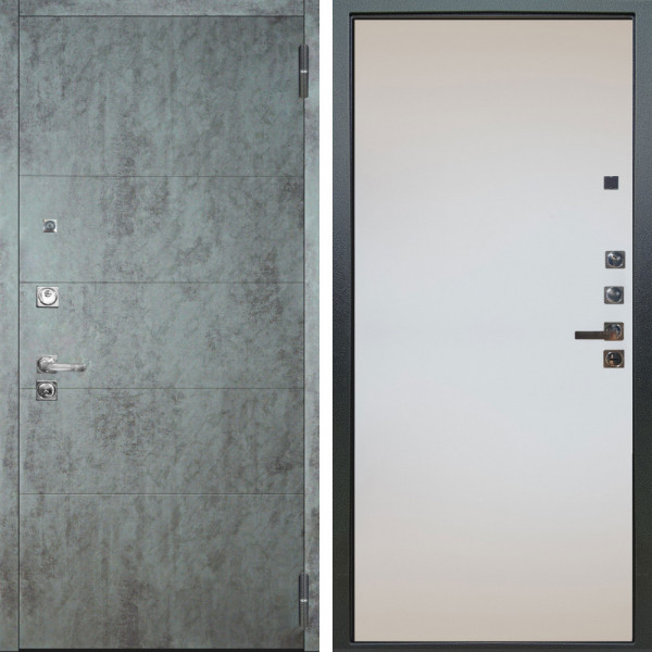 Входная дверь Аргус ЛЮКС 3К ПРО Агат Темный бетон + Под покраску