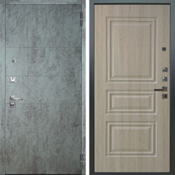 Входная дверь Аргус ЛЮКС 3К ПРО Агат Темный бетон + Скиф Дуб филадельфия крем