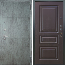 Входная дверь Аргус ЛЮКС 3К ПРО Агат Темный бетон + Скиф Горький шоколад