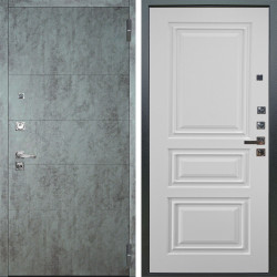 Входная дверь Аргус ЛЮКС 3К ПРО Агат Темный бетон + Скиф Софт милк