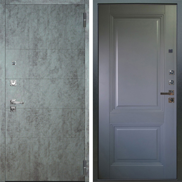 Входная дверь Аргус ЛЮКС 3К ПРО Агат Темный бетон + Соло Антрацит