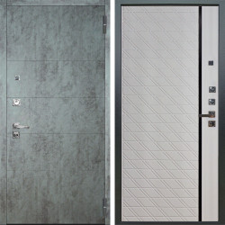 Входная дверь Аргус ЛЮКС 3К ПРО Агат Темный бетон + Тори Софт милк