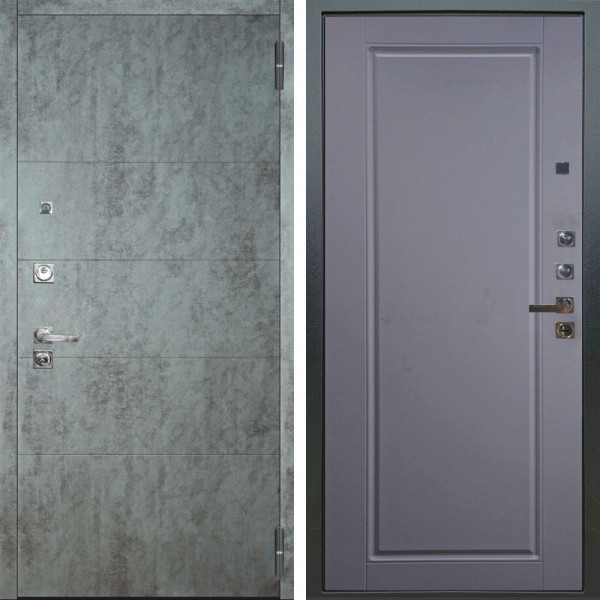 Входная дверь Аргус ЛЮКС 3К ПРО Агат Темный бетон + Тревор Силк маус