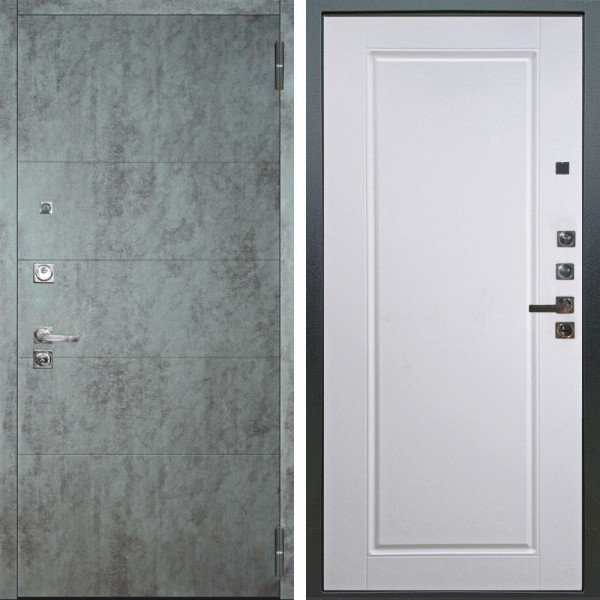 Входная дверь Аргус ЛЮКС 3К ПРО Агат Темный бетон + Тревор Софт милк