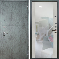 Входная дверь Аргус ЛЮКС 3К ПРО Агат Темный бетон + Вояж Белое дерево