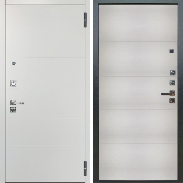Входная дверь Аргус ЛЮКС 3К ПРО Агат Вельвет белый горизонт + Агат Вельвет белый горизонт
