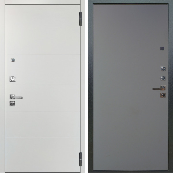 Входная дверь Аргус ЛЮКС 3К ПРО Агат Вельвет белый горизонт + Элегант Силк маус