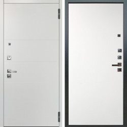 Входная дверь Аргус ЛЮКС 3К ПРО Агат Вельвет белый горизонт + Элегант Софт милк