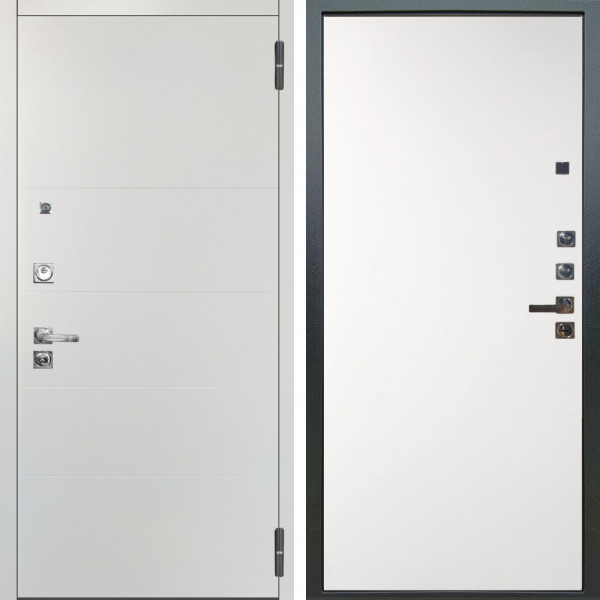 Входная дверь Аргус ЛЮКС 3К ПРО Агат Вельвет белый горизонт + Элегант Софт милк