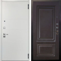 Входная дверь Аргус ЛЮКС 3К ПРО Агат Вельвет белый горизонт + Элион Горький шоколад