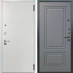 Входная дверь Аргус ЛЮКС 3К ПРО Агат Вельвет белый горизонт + Элион Силк маус