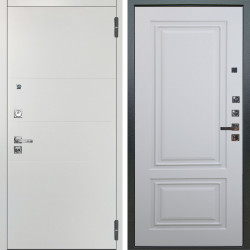 Входная дверь Аргус ЛЮКС 3К ПРО Агат Вельвет белый горизонт + Элион Софт милк