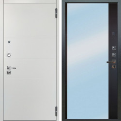 Входная дверь Аргус ЛЮКС 3К ПРО Агат Вельвет белый горизонт + Магнум Черный софт