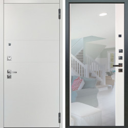 Входная дверь Аргус ЛЮКС 3К ПРО Агат Вельвет белый горизонт + Магнум Софт милк