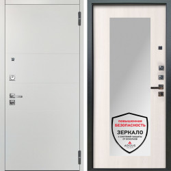 Входная дверь Аргус ЛЮКС 3К ПРО Агат Вельвет белый горизонт + Милли Ларче светлый