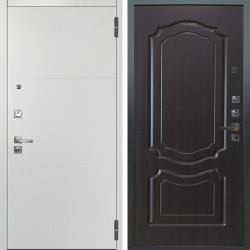 Входная дверь Аргус ЛЮКС 3К ПРО Агат Вельвет белый горизонт + Мишель Венге