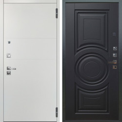 Входная дверь Аргус ЛЮКС 3К ПРО Агат Вельвет белый горизонт + Могадиш Черный софт