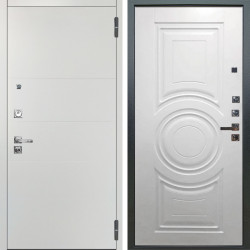 Входная дверь Аргус ЛЮКС 3К ПРО Агат Вельвет белый горизонт + Могадиш Софт милк