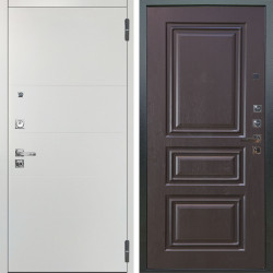 Входная дверь Аргус ЛЮКС 3К ПРО Агат Вельвет белый горизонт + Скиф Горький шоколад