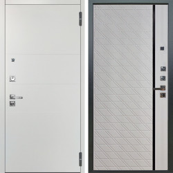 Входная дверь Аргус ЛЮКС 3К ПРО Агат Вельвет белый горизонт + Тори Софт милк