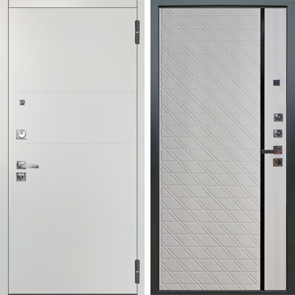 Входная дверь Аргус ЛЮКС 3К ПРО Агат Вельвет белый горизонт + Тори Софт милк