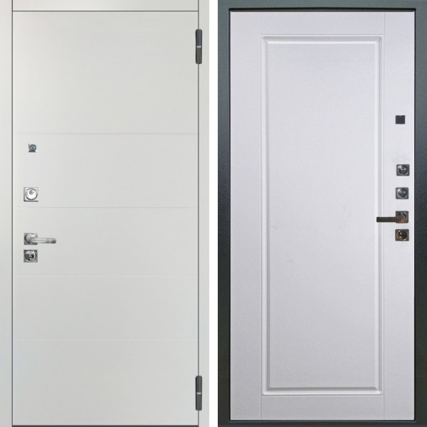 Входная дверь Аргус ЛЮКС 3К ПРО Агат Вельвет белый горизонт + Тревор Софт милк