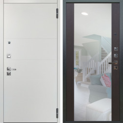 Входная дверь Аргус ЛЮКС 3К ПРО Агат Вельвет белый горизонт + Вояж Венге