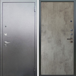 Входная дверь Аргус ЛЮКС 3К ПРО Люкс 3к Про металл Антик серебро + Агат Светлый бетон