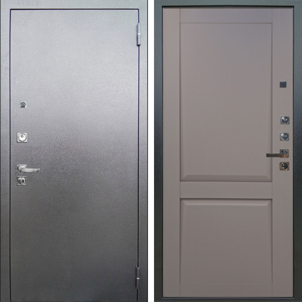 Входная дверь Аргус ЛЮКС 3К ПРО Люкс 3к Про металл Антик серебро + Ариана Серая эмаль