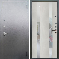 Входная дверь Аргус ЛЮКС 3К ПРО Люкс 3к Про металл Антик серебро + Дуэт Белое дерево вставки Николь