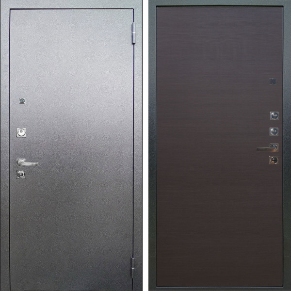 Входная дверь Аргус ЛЮКС 3К ПРО Люкс 3к Про металл Антик серебро + Элегант Венге горизонт