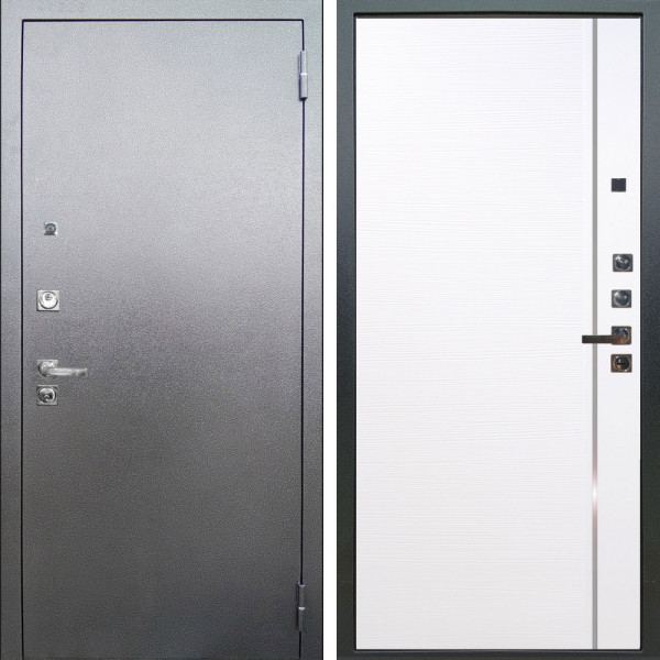 Входная дверь Аргус ЛЮКС 3К ПРО Люкс 3к Про металл Антик серебро + Гауда Роял вуд белый