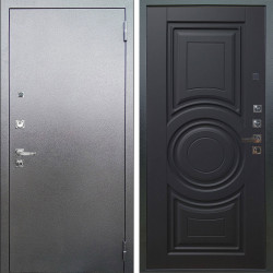 Входная дверь Аргус ЛЮКС 3К ПРО Люкс 3к Про металл Антик серебро + Могадиш Черный софт