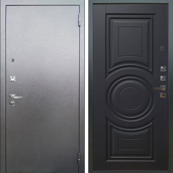 Входная дверь Аргус ЛЮКС 3К ПРО Люкс 3к Про металл Антик серебро + Могадиш Черный софт