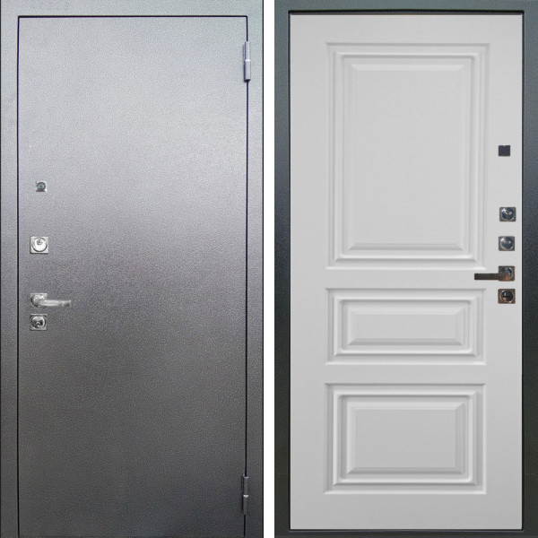 Входная дверь Аргус ЛЮКС 3К ПРО Люкс 3к Про металл Антик серебро + Скиф Софт милк