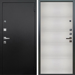 Входная дверь Аргус ЛЮКС 3К ПРО Люкс 3к Про металл Черный шелк + Агат Вельвет белый горизонт