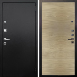 Входная дверь Аргус ЛЮКС 3К ПРО Люкс 3к Про металл Черный шелк + Элегант Дорс светлый горизонт