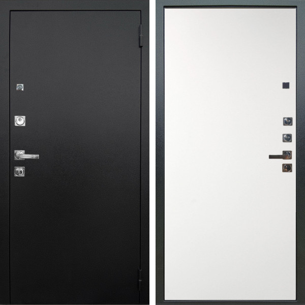 Входная дверь Аргус ЛЮКС 3К ПРО Люкс 3к Про металл Черный шелк + Элегант Софт милк