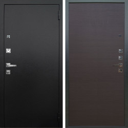 Входная дверь Аргус ЛЮКС 3К ПРО Люкс 3к Про металл Черный шелк + Элегант Венге горизонт