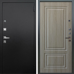 Входная дверь Аргус ЛЮКС 3К ПРО Люкс 3к Про металл Черный шелк + Элион Дуб филадельфия крем