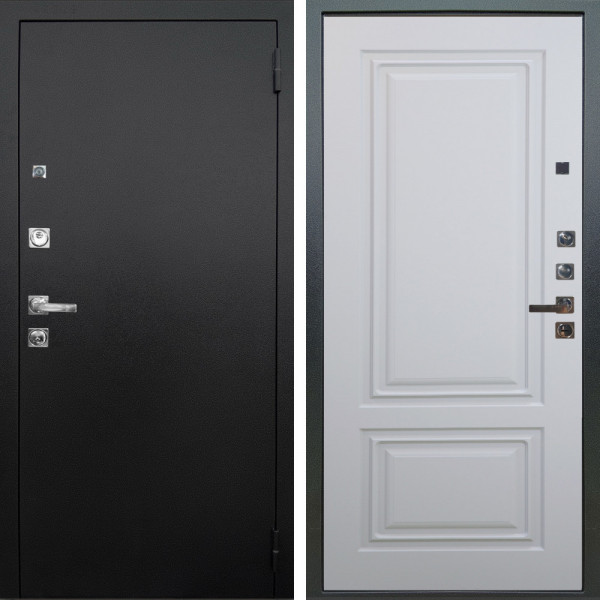 Входная дверь Аргус ЛЮКС 3К ПРО Люкс 3к Про металл Черный шелк + Элион Софт милк