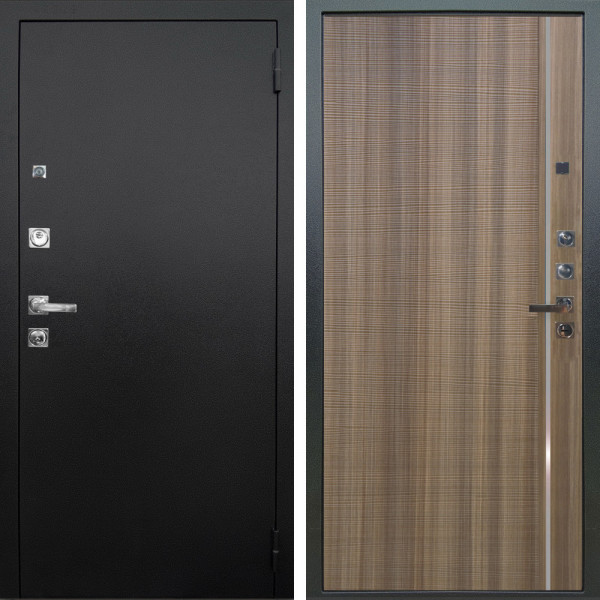 Входная дверь Аргус ЛЮКС 3К ПРО Люкс 3к Про металл Черный шелк + Гауда Керамика