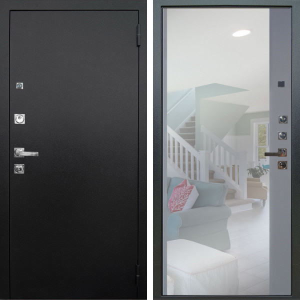 Входная дверь Аргус ЛЮКС 3К ПРО Люкс 3к Про металл Черный шелк + Магнум Силк маус
