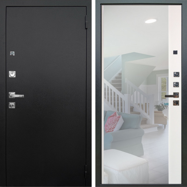 Входная дверь Аргус ЛЮКС 3К ПРО Люкс 3к Про металл Черный шелк + Магнум Софт милк