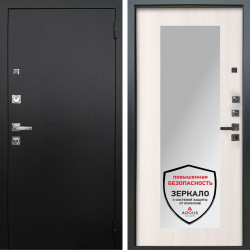 Входная дверь Аргус ЛЮКС 3К ПРО Люкс 3к Про металл Черный шелк + Милли Ларче светлый