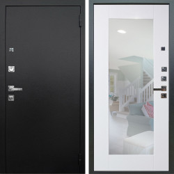 Входная дверь Аргус ЛЮКС 3К ПРО Люкс 3к Про металл Черный шелк + Милли Роял вуд белый