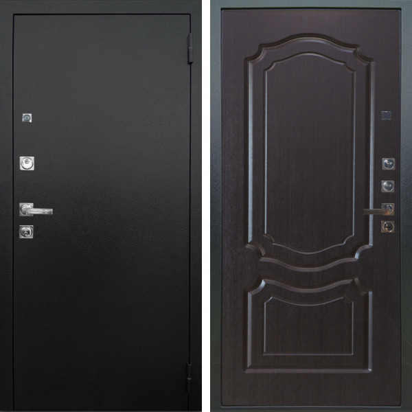 Входная дверь Аргус ЛЮКС 3К ПРО Люкс 3к Про металл Черный шелк + Мишель Венге