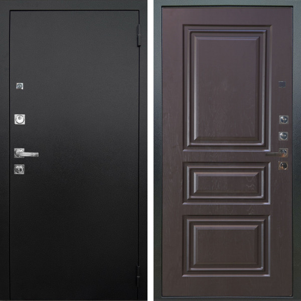 Входная дверь Аргус ЛЮКС 3К ПРО Люкс 3к Про металл Черный шелк + Скиф Горький шоколад